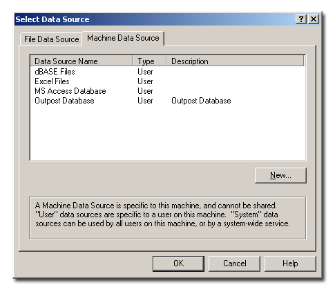 Handy Backup: Select Database Backup Machine Data Source